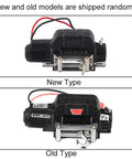 Top Tier 1/10 Crawler Winch For RC Trucks featuring Auto Electric Power Plus Control Fairlead Chain And Hook For Ultimate Off Road Rock Crawling Action And Complete Setup Ready To Rip - New and Old model comparison.