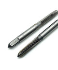 Pro Grade High Speed Steel Metric Taper And Plug Tap Duo For Smooth M5 X 0.5 Right Hand Threads, metal tools showing taper and plug design.