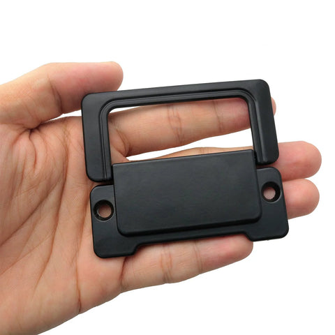 4 Pack Black Drawer Pull Handles 3 Inch Hidden Recessed Ring Style Cabinet Door Grips With Screws