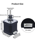 NEMA 17 Y-axis replacement stepper motor for K1 Max; black body, silver shaft, 6-pin PH-6AWJ connector