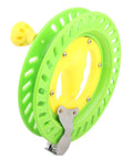 Heavy Duty Fishing Kite Line Spool 22cm ABS Plastic Winding Reel Holder green and yellow reel for anglers outdoors.