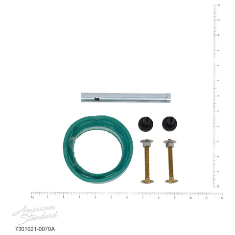 Tank To Bowl 3 Inch Toilet Coupling Connector Kit For Cadet 3 And Cadet Pro Models 4019 4021 4188 With 5/16 Inch Speed Tip Bolts Hex Nuts And Grommets