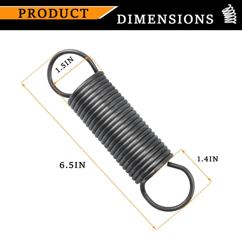 17713 Extension Spring For Commercial Ovens Heavy Duty Door Return Spring dimensions 6.5in length, 1.5in width