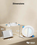 Dimensions of 24 Pack 4 Inch LED Recessed Downlights With Junction Box - Canless Slim Ceiling Lights, Dimmable 850 Lumens.