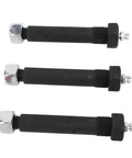 Heavy Duty Trailer Shackle Bolt Kit With Greasable Suspension Screws, 14-Piece 9/16 X 3 Inch M11 X 1.25 Set For Leaf Spring Hangers And 2000 To 7000 Lb Axles, three bolts