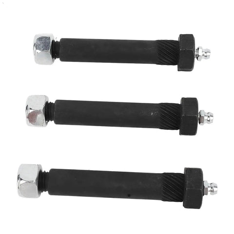 Heavy Duty Trailer Shackle Bolt Kit With Greasable Suspension Screws, 14-Piece 9/16 X 3 Inch M11 X 1.25 Set For Leaf Spring Hangers And 2000 To 7000 Lb Axles, three bolts