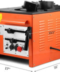 Rock Solid 25mm Electric Rebar Bender Equipped With Dual Foot Switches Making It A Total Workhorse For Bent One Inch Steel Rebars Across Every Active Build Site, side view with measurements.