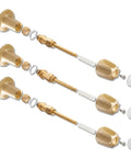 Tub and Shower Trim Kit For Price Pfister Faucets, 3 Handle Tub Trim Set, all-metal brass parts set in satin finish
