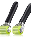 Two Size Car Sound Deadening Roller For Auto Audio Install PU Wheel Seam Roller With Wooden Handle Noise Insulation Roller For Heat Abatement Mats And Wallpaper Vibration Damping Contour Following And Tight Creases