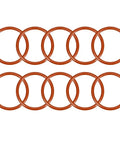 Silicone O Ring 41mm Outside Diameter 34.8mm Inside Diameter 3.1mm Cross Section VMQ Seal Gasket Red Pack Of 10