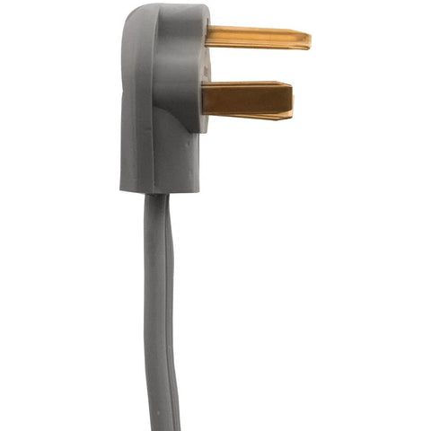 Close-up of 30-Amp Dryer Power Cord, 3 Prong 3-Wire With Closed Eyelet Connectors, 5-Foot Copper Wire for Heavy-Duty Appliance Installations
