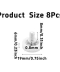 8 Pack 19mm Nylon Drawer Rollers With Ball Bearings And M6x1 Studs Sweet Replacement Wheels, size dimensions 19mm, 6mm, 8mm.