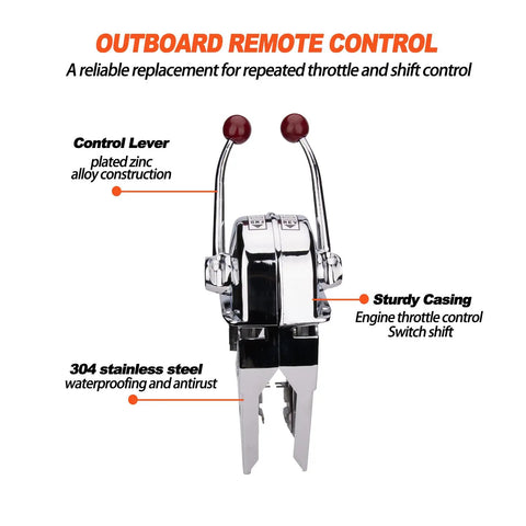 Universal Twin Lever Boat Throttle And Shift Control Top Mount With Beefy Zinc Alloy Dual Handles for two engines