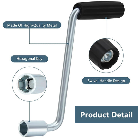 Replacement RV Pop Up Camper Crank Handle Durable Iron And Plastic Roof Lift Tool For Jayco Viking Coachmen Fleetwood Campers