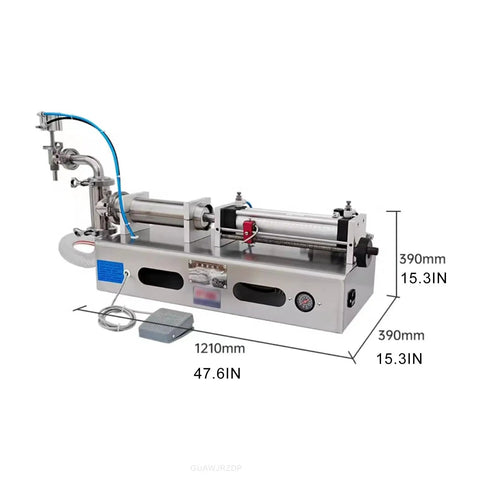 Built Tough Automatic Bottle Filler Slick Liquid Dispensing Machine With Heavy Duty Stainless Steel Frame and pneumatic drive.