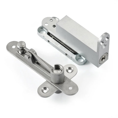 Self Closing Door Pivot Hinges For Home And Commercial Wood Doors Heavy Duty Hidden Stainless Steel Pivot Hinges With 360 Degree Shaft Invisible Pivot System Adjustable 2 Way Stops At 90 And 105 Degrees And Easy Install