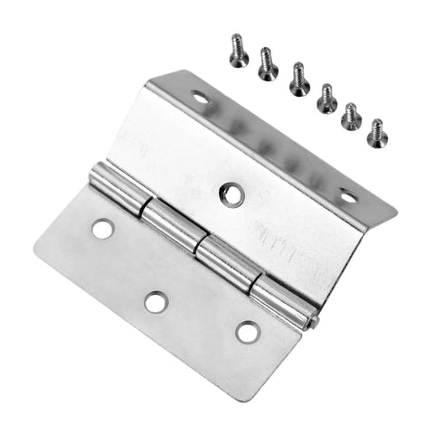 Rotating Concealed Hinges For Furniture Cabinet Drawers 44mm Three Page Folded Hinge with screws visible