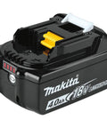 18V Brushless Cordless Coupled Shaft Power Head Kit With 13 Inch Trimmer And 10 Inch Pole Saw Attachments 4Ah Battery No Gas Or Emissions Quick Toolless Changeover 4Ah lithium-ion battery close-up