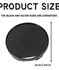 Universal Snap On Wheel Center Caps For Rims 2.36 Inch Outer Diameter 2.2 Inch Inner Core Hub Covers black 2.4 inch size view