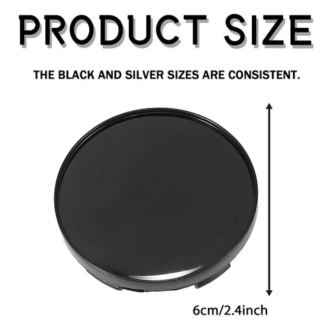 Universal Snap On Wheel Center Caps For Rims 2.36 Inch Outer Diameter 2.2 Inch Inner Core Hub Covers black 2.4 inch size view
