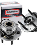Front Wheel Bearing And Hub Assembly 4x4 With ABS For Chevy Silverado 1500 Suburban Tahoe GMC Sierra 1500 Yukon XL Cadillac Escalade XTS 4WD 6 Lug Replacement Kit 2 Pack displayed with box