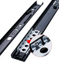 Soft Close No Slam Drawer Slides Set, 2-Section Ball Bearing Metal Drawer Runners, 25 Cm, Side Mount Rails, Steel, Detail View