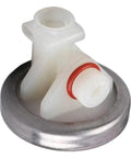 Coffee Machine Pressure Regulator For Stable Water Flow And Durable Beverage Making Component That Eliminates Pulsation From Electromagnetic Pumps Delivers Smooth Extraction And Home Barista Quality, white plastic and metal