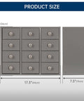 Heavy Duty 12 Drawer Metal Parts Cabinet For Workshop Garage And Office With Corrosion Resistant Galvannealed Steel