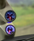 Tinted 7 Color Transmission Temperature Gauge Kit 260F for Rigs and SUVs, 2-1/16 Inch 52mm Dial monitors transmission fluid temperature on dashboard
