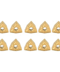 10 Pack WNMG 432 Carbide Insert Blades For CNC Lathe Turning, arranged in two rows on white background