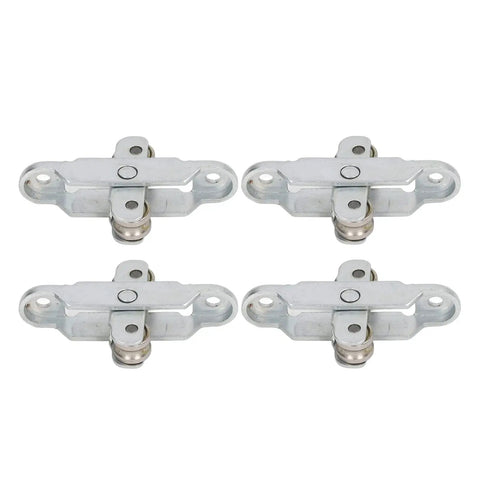 Heavy Duty Stainless Steel Double Wheel Roller Pulleys 4 Pack Dead Silent Glide Track Wheels for Sliding Closet Doors and Cabinet Windows. Close-up view.