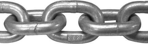 Rock Solid G43 High Test Quarter Inch Anchor Chain For Boat Docking Heavy Duty Alloy Steel Links Badass Durability Two Thousand Four Hundred Foot Roll close-up of link details