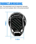 Dope Car Engine Start Button Cover Made From Zinc Alloy Anti Scratch Shield shown with dimensions 1.96in x 1.43in