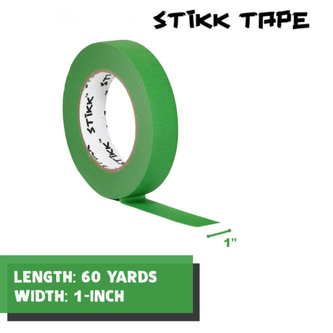 Green Painters Tape 8 Pack, 1 Inch By 60 Yards, Ideal For Sharp Edges, Trim And Ceilings, Residue Free Masking Tape For DIY Paint Projects With Medium Tack, Easy Removal, No Tears, Clean Lines.