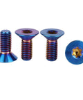 Top Notch Titanium Bolts 4 Piece Set M5 X 12mm Torx Head Countersunk Flat Burnt Blue Finish Grade 5 6Al 4V Alloy Fasteners