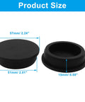 5 Pack Silicone Rubber Hole Plugs For 2 Inch Round Holes, Waterproof Flexible Seal Caps with product dimensions labeled