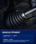 Vehicle fitment detail for Premium Heavy Duty Front Driver And Passenger Side CV Axle Shaft Kit For Honda Civic 2006 Thru 2015 1.8L.