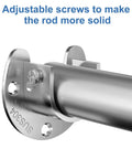 Tough As Nails Six Pack Stainless Steel Closet Rod Brackets U Shaped Heavy Duty Flange Sockets with adjustable screws for solid support.