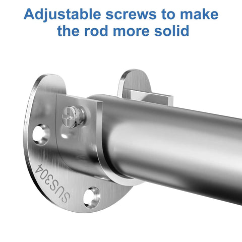 Tough As Nails Six Pack Stainless Steel Closet Rod Brackets U Shaped Heavy Duty Flange Sockets with adjustable screws for solid support.