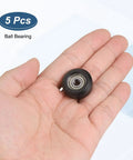5Pcs Badass Nylon Roller Bearings For Pulley Track Guide 625Z Ball Bearing Kit 5X24X10mm in a hand showing the nylon roller