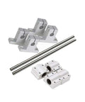 High Precision Linear Guide Rail Kit With 12mm Optical Axis And SCS12UU Bearing Block Plus SK12 Shaft Support For Smooth 3D Printer Or CNC Machine Motion, aluminum parts
