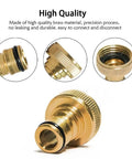 Brass Three Quarter Inch Garden Hose Quick Connect Male Plug Replacement GHT Threaded Fittings For Heavy Duty Water Hoses