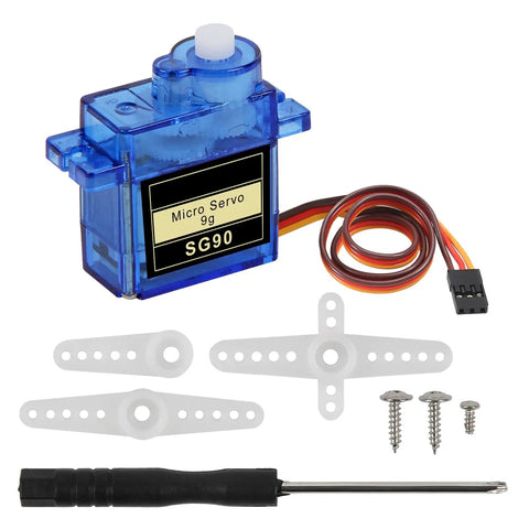 SG90 Micro Servo Motor Kit 3 Pack for Arduino and Raspberry Pi DIY Projects with attachments and screwdriver