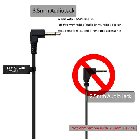 Listen Only 3.5mm G Shape Earbud Earpiece With Over Ear Hook For Two Way Radios MP3 CD Players And More Adjustable Left Or Right Ear Fit