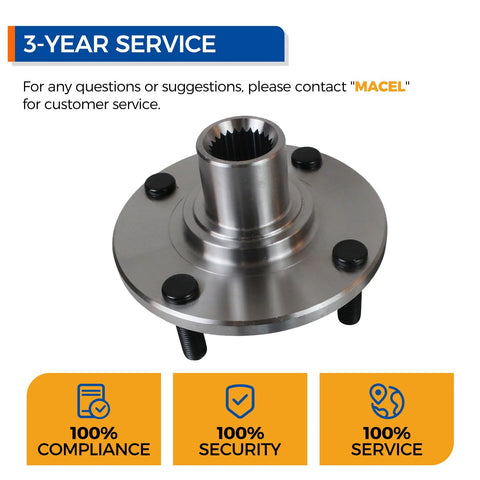 Front Wheel Hub And Bearing Assembly 518510 For Ford Focus 2000 To 2011 4 Lug Pattern Plug And Play Replacement front view