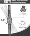 Magnetic Ratchet Screwdriver Set With 40 Precision Bits And 42 In 1 DIY Tool Kit showing ratchet mechanism and size
