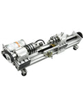 Mini 280W Metal And Woodworking Lathe Stepless Speed Control High Precision Turning Machine For DIY Bead Making Aluminum Alloy Construction, side view showing motor and spindle.