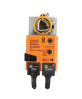 Pro Level Damper Actuator Controller For Hvac And Industrial Gear Featuring Quick Hookup Direct Snap Install And Tough 100 To 240 Vac Supply With A Steady 5 Nm Twist Rating For Smoother Airflow Management, showing the actuator's connectors.