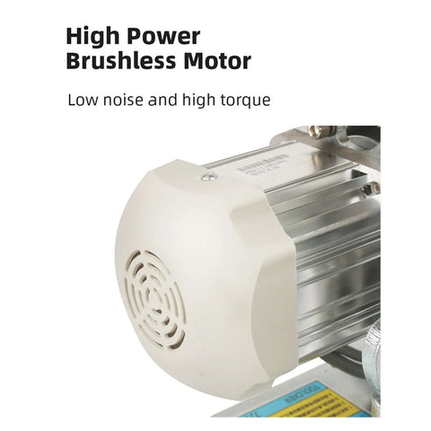 Close-up of the high power brushless motor on the No Fluff Heavy Duty Electric Belt Sander And Grinder Combo.