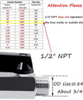 Diagram showing 1/2 NPT Brass Mini Ball Valve Female To Male Shut Off Valve Chrome Plated with size chart and annotations
